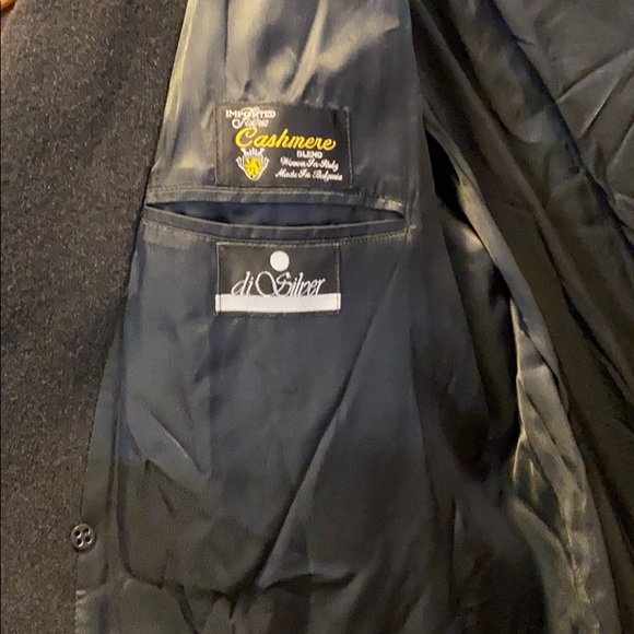 diSilver Cashmere Blend Extra Long Domino Overcoat, New with Tags - Picture 6 of 15